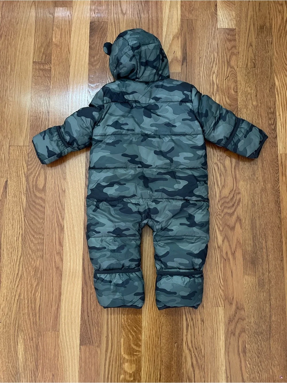 GAP Green Camouflage Baby Snowsuit